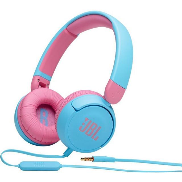 Проводные накладные наушники JBL JR310 (JBLJR310BLU) RU, Голубой/розовый